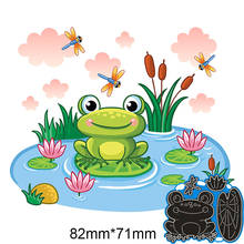 82*71mm Frog pond Metal Cutting Dies decoration Scrapbook Embossing Paper Craft Album Card Punch Knife 2024 - buy cheap