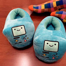 2020 Hot Women indoor Slippers Adventure Time Slippers Lovers Jake BMO Warm Woman Slippers Finn Plush Shoes Home House Slippers 2024 - buy cheap