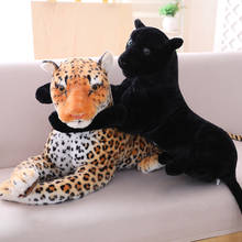 30-120cm Giant Lifelike Forest King Panthera Simulation Stuffed Wild Animal Vheetah Plush, black leopard Plush Toys for Children 2024 - buy cheap