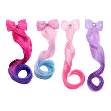 Child Bow Crystal Elastic Hair Band Rubber Band Hair Accessories Kids Wig Headband Girls Headdress Princess Toy 2024 - buy cheap