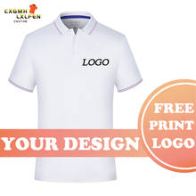 Рубашка-Поло, 8 цветов, с логотипом на заказ, с коротким рукавом, для бизнеса, спорта и отдыха 2024 - купить недорого