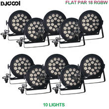 Free Duty 10x Mini LED Par Light Flat 18x12w RGBW 4in1 Portable DMX Par Lights 18/10 Quad Stage Par Light DJ Disco Par Lights 2024 - buy cheap