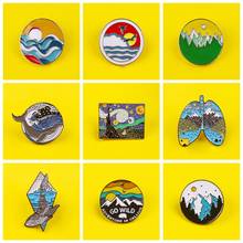 Van Gogh Metal Badges On Clothes Brooch Japan Style Accessories For Jewelry Scenery Decorative Pins Backpack Icons Set Enamel 2024 - buy cheap