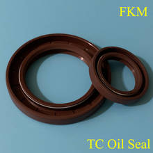 10*19*4 10x19x4 10*22*7 10x22x7 Brown Fluoro FKM Fluorine Rubber Double Lip Spring TC Ring Gasket Radial Shaft Skeleton Oil Seal 2024 - buy cheap