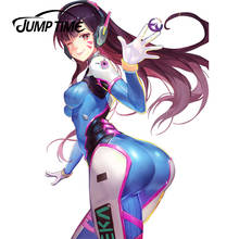 JumpTime 13cm x8.93cm Car Stickers Rear Windshield For Overwatch D.Va (Hana Song) Game Sticker Sexy Girls Racing Drifting Decals 2024 - buy cheap