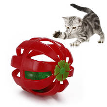 Забавный интерактивный мяч для кошек, 1 шт., случайный цвет, Колокольчик для упражнений 2024 - купить недорого