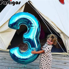 Giant Size 40&42 Inch Blue/Pink Big Number Foil Balloons 0-9 Birthday Wedding Engagement Party Decor Globos Kids Ball Supplies 2024 - купить недорого