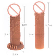 Liquid Silicone Penis Extender Sleeve Male Cock Enlargement Condoms For Men Dildo Enhancer Delay Ejaculation Reusable Sex Toys 2024 - buy cheap