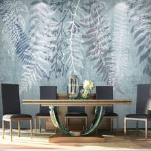 Современные 3D тропические растения листья фото обои Гостиная ТВ диван спальня ресторан кафе фон настенная живопись художественные фрески 2024 - купить недорого