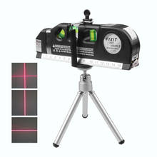 Multipurpose Level Laser Horizon Vertical Measure Tape Horizontal Ruler 4 in 1 Infrared Laser Level Cross Line laser tape 2024 - buy cheap