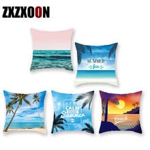 Decorative Throw Pillows Case Ocean Scenic Cojines Decorativos Para Sofa Polyester Cushion Cover Pillowcase 45x45cm 2024 - buy cheap