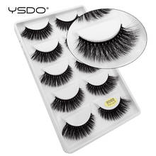 YSDO-pestañas postizas naturales de visón, 5 pares, maquillaje tupido, tira de visón, cilios, 3d, 808 2024 - compra barato