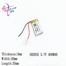 (5pieces/lot) 3.7V Battery factory outlet 502035 052035 400 mah lithium-ion polymer battery quality goods 2024 - buy cheap