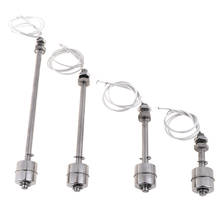 1 pçs interruptor de flutuador de aço inoxidável tanque sensor de nível de água líquida bola dupla interruptor de flutuador tanque piscina sensores de fluxo