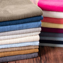 Tela de algodón y lino suave para coser, tejido de retales hecho a mano, DIY, 100x135cm 2024 - compra barato