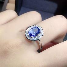 Natural And Real Tanzanite luxury ring ring Free shipping gemstone 925 sterling silver Fine jewelry 2024 - buy cheap