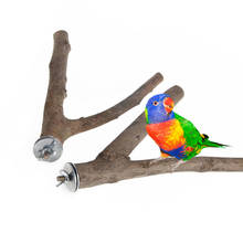 1 шт. попугая древесного сырья вилка стойки игрушка хомяк филиал Жердочки клетки для птиц 2024 - купить недорого