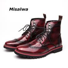 Misalwa multicolorido único botas de couro para homens inglaterra prata retro alto superior botas de motocicleta grande tamanho 46 47 48 dropship 2024 - compre barato