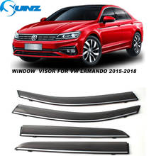 Side Window Visors For VW  Lamando  2015 2016 2017 2018 Smoke Weathershields Sun Rain Deflectors SUNZ 2024 - купить недорого