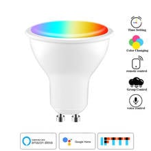 Tuya Wifi Smart Gu10 LED Light Bulb Spotlight 4W RGB+CW Lamp Smart Life APP Magic Bulb Voice Control Work With Alexa Google Home 2024 - buy cheap