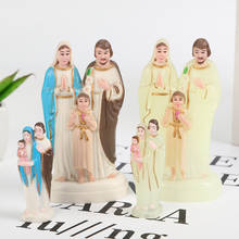 6.5-10.5cm Resin Christian Religious Crafts Jesus Our Lady Colored Catholic Family of Three Decorations 2024 - buy cheap