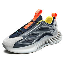 Zapatillas de correr transpirables para hombre, zapatos deportivos antideslizantes para caminar, color blanco y negro, novedad 2024 - compra barato