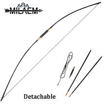 25-50lbs Archery  Longbow Detachable Portable Traditional Epoxy Rod Bow Riser Outdoor Bow and Arrow Shooting Hunting Accessories 2024 - buy cheap