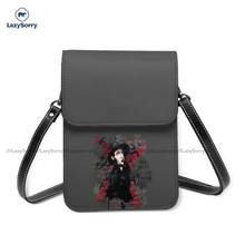 Bolsa de ombro de metal rock, bolsa de couro reutilizável para celular fashion e estudante 2024 - compre barato