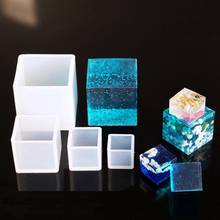 Molde quadrado de silicone em forma de cubo, joalheria, faça você mesmo, molde de moldagem de resina 2024 - compre barato