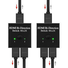 Kebidu 4K Bi-directional 1x2/2x1 HDMI-compatible Switcher Splitter Supports Ultra HD 4K 1080P 3D HDR HDCP For PS4 Xbox HDTV 2024 - buy cheap