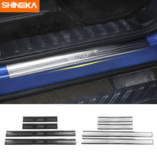 SHINEKA Threshold For Ford F150 Stainless Car Exterior Door Sill Scuff Plate Guard Durable Protection Cover For Ford F150 2015+ 2024 - buy cheap