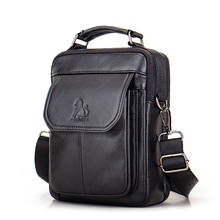 Famous design Men's Crossbody Shoulder Bag High quality Tote Fashion handbag Business Man Messenger Bag 100% Cowhide Leather Bag 2024 - buy cheap