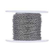 10m/roll 304 Stainless Steel Cable Chains with Spool Unwelded For Jewelry Findings Making 2024 - buy cheap