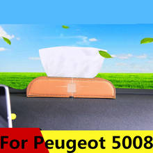 decoration Interior Supplies dedicated Car Paper Paper towel box Interior decoration Auto Accessories For Peugeot 5008 2017-2019 2024 - buy cheap