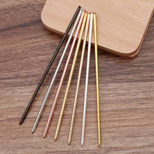 10 Pieces 3*130mm Metal Copper Hair Sticks Hairpins Headwear Hair Accessories For Women 2024 - buy cheap
