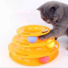 3/4 Levels pet cat toy Tower Tracks Disc cat Intelligence Amusement triple pay disc cat toys ball Training Amusement plate Bule 2024 - buy cheap