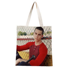 Дамские сумочки Dylan O'Brien, Холщовая Сумка-тоут, хлопчатобумажные тканевые Наплечные сумки для покупок для женщин, экологически чистые складные многоразовые сумки для покупок 2024 - купить недорого