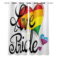 Pride Lgbt Love Room Curtains Large Window Window Curtains Rod Bathroom Outdoor Bedroom Indoor Decor Kids Party Decoration 2024 - buy cheap