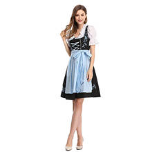 Traditional Women Bavarian Dirndl Dress Halloween Beer Girl Cosplay Costume Apron Medieval German Dirndl Party Dresses Plus Size 2024 - buy cheap