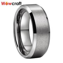 6mm 8mm Tungsten Carbide Rings for Men Women Engagement Wedding Bands Beveled Edges Grooved Center Polished Matted Finish 2024 - buy cheap
