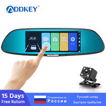 ADDKEY 7.0 inch Touch Screen car dvr camera rearview mirror dvrs dual lens recorder night vision dash cam FHD 1080P registrator 2024 - buy cheap