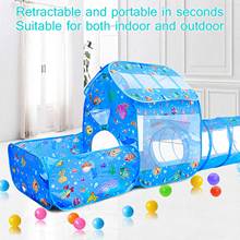 New Kids Play Tent With Tunnel And Ball Pit 3 In 1 Playhouse Toy Children's Portable Tents Crawling Tunnel Baby Outdoor Game 2024 - buy cheap
