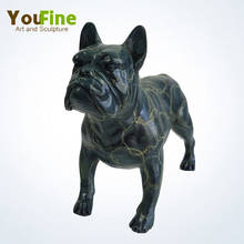Bronze Dog Sculpture  Bronze Dog Statue Animal Sculpture Modern Art Home Office Decor Upscale Gifts Desktop Ornaments Crafts 2024 - buy cheap