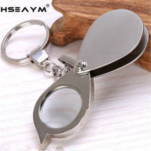 15X Portable Handle Foldable Magnifier Zinc Metal Movable Handle Magnifying Glass Loupe Folding Type Key Chain 2024 - buy cheap