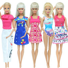 Conjunto de 5 unids/set de ropa para muñeca Barbie, ropa informal para Yoga, Camiseta deportiva, blusa, pantalones, accesorios, Juguetes 2024 - compra barato