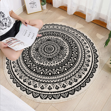 Cotton Linen Round Area Rugs Tassel Living Room Hanging Basket Computer Chair Carpet Bohemian Decor Bedroom Bedside Floor Mat 2024 - buy cheap