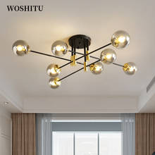 Moderno led lustres de ouro luzes teto para sala estar quarto decoração casa forma feijão mágico iluminação interior e27 dispositivo elétrico 2024 - compre barato