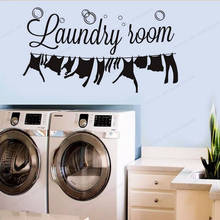 Funny Laundry Room Signs Wall Art Sticker   Lettering Words Vinyl  Wall mural HJ34 2024 - buy cheap