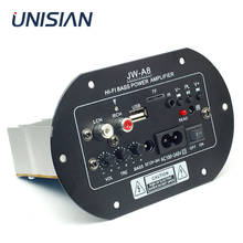 Unisian-amplificador de áudio para carro, leitor de cartão com usb, subwoofer, alta fidelidade, graves, amplificador, controle remoto, 30w a 100w 2024 - compre barato