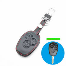 New Leather 3 Buttons Remote Case Cover Car Key For Renault Dacia Logan Sandero Clio Kangoo Master Trafic 2024 - buy cheap